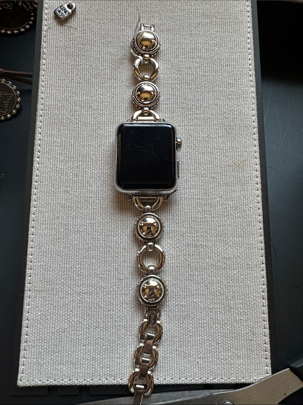 Brighton  Silver Decorative Metal Link Watch Band for smart  NWT and box